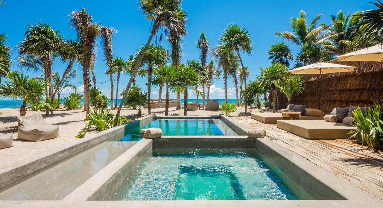 Beachfront Villa In Tankah Bay Tulum Exterior photo